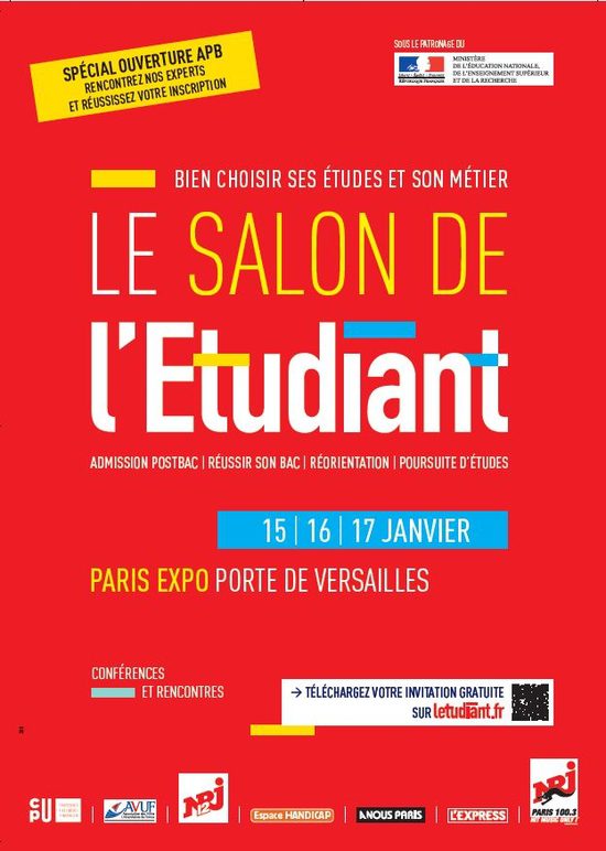 Affiche du salon de l'étudiant de Paris 2016